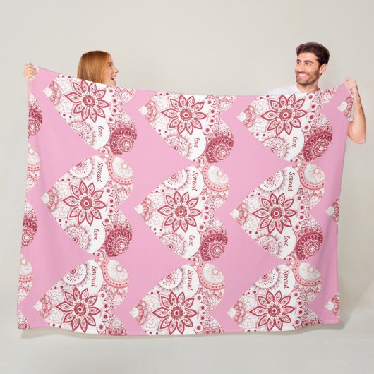 Romantischer Valentinstag Blanket mit Mandala Fleecedecke (Beispiel)