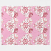 Romantischer Valentinstag Blanket mit Mandala Fleecedecke (Vorderseite (Horizontal))