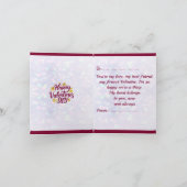 Romantischer Valentinstag | Burgund & Gold Herz I Einladung (Innenseite)