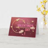 Romantischer Valentinstag Cupid Arrow mit Herz Karte (Gelbe Blume)