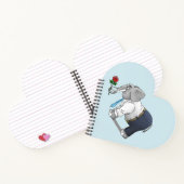 Romantischer Valentinstag Elephant Notizblock (Innenseite)