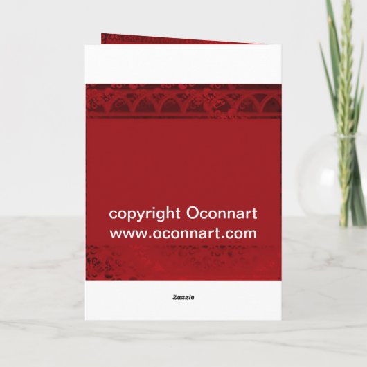 Romantischer Valentinstag Feiertagskarte (Rückseite)