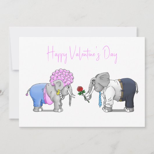 Romantischer Valentinstag Feiertagskarte (Vorderseite)