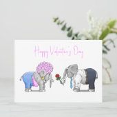 Romantischer Valentinstag Feiertagskarte (Stehend Vorderseite)