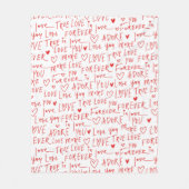 Romantischer Valentinstag Fleecedecke (Vorderseite)