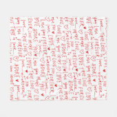 Romantischer Valentinstag Fleecedecke (Vorderseite (Horizontal))