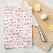 Romantischer Valentinstag Geschirrtuch (Viertel Falte)