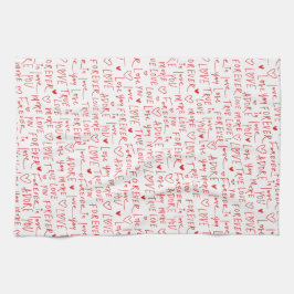 Romantischer Valentinstag Geschirrtuch