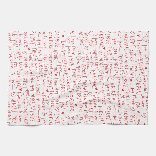 Romantischer Valentinstag Geschirrtuch (Horizontal)