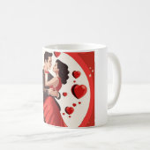 Romantischer Valentinstag-Herzbecher – Liebesgesch Kaffeetasse (VorderseiteRechts)