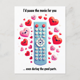 Romantischer Valentinstag Ich hielt den Film an Feiertagspostkarte