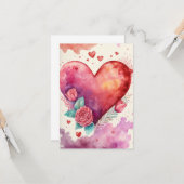 Romantischer Valentinstag Karte (Vorderseite/Rückseite Beispiel)