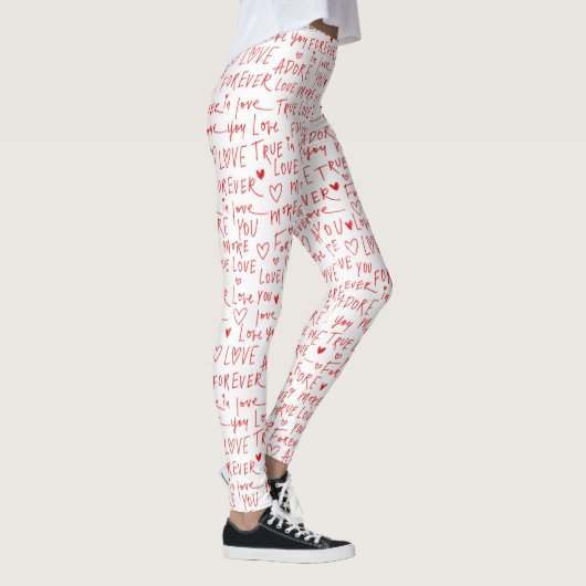 Romantischer Valentinstag Leggings (Rechts)