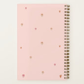 Romantischer Valentinstag mit floralem Herzen Notizblock (Rückseite)