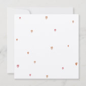 Romantischer Valentinstag mit floraler Herzkarte Einladung (Rückseite)