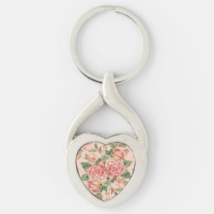 Romantischer Valentinstag mit hübschen Rosen, Rosa Schlüsselanhänger