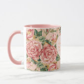 Romantischer Valentinstag mit wunderschönen Rosen Tasse (Links)