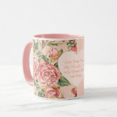 Romantischer Valentinstag mit wunderschönen Rosen Tasse (Vorderseite Links)