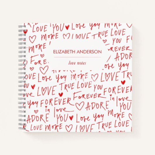 Romantischer Valentinstag Notizblock (Vorderseite)