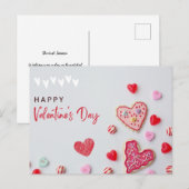 Romantischer Valentinstag Postkarte (Vorne/Hinten)