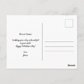 Romantischer Valentinstag Postkarte (Rückseite)