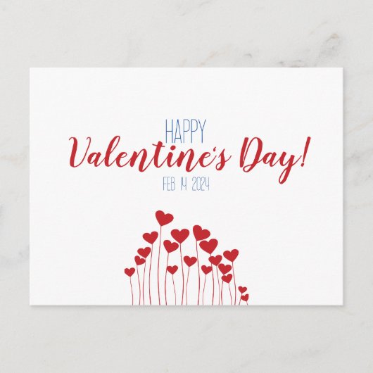 Romantischer Valentinstag Postkarte (Vorderseite)