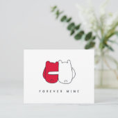 Romantischer Valentinstag Postkarte (Stehend Vorderseite)