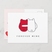 Romantischer Valentinstag Postkarte (Vorne/Hinten)