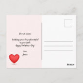 Romantischer Valentinstag Postkarte (Rückseite)