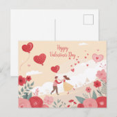 Romantischer Valentinstag Postkarte (Vorne/Hinten)