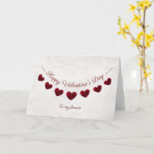 Romantischer Valentinstag Rotes Herz Jagd Verlobte Karte (Gelbe Blume)