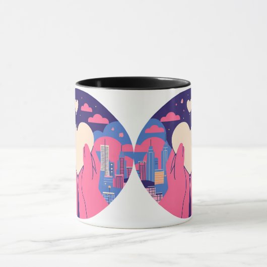 Romantischer Valentinstag Tasse (Zentrum)