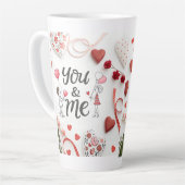 Romantischer Valentinstag "You & Me" Milchtasse (Linke Ecke)
