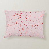 Romantischer Valentinstag zwischen Rosa und Rotem Dekokissen (Rückseite)