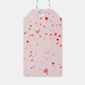 Romantischer Valentinstag zwischen Rosa und Rotem  Geschenkanhänger (Rückseite)