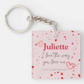 Romantischer Valentinstag zwischen Rosa und Rotem Schlüsselanhänger (Vorderseite)