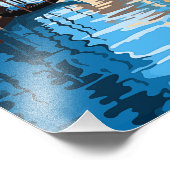 Romantischer Venedig-Kanal: Gondola und Blue Sky Fotodruck (Ecke)