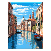 Romantischer Venedig-Kanal: Gondola und Blue Sky Fotodruck (Vorne)