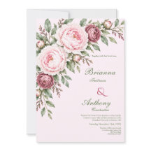 Romantischer verstaubter Rosen-Pfingstrosen-Botani