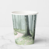 Romantischer verzauberter Wald Geburtstag Pappbecher (Rückseite)