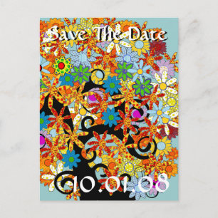 Romantischer verzauberter Waldbaum der Liebe Ankündigungspostkarte