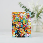 Romantischer verzauberter Waldbaum der Liebe Ankündigungspostkarte (Stehend Vorderseite)