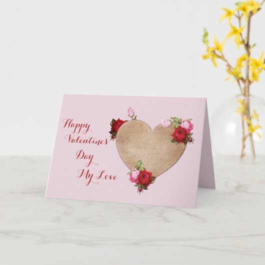 Romantischer Viktorianischer Valentinstag Karte (Gelbe Blume)