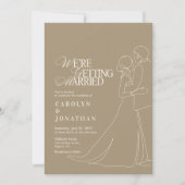Romantischer Vintag Gold Monogram Wedding Dance Einladung (Vorderseite)