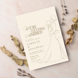 Romantischer Vintag Gold Monogram Wedding Dance Einladung