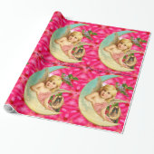 Romantischer Vintage-Engel mit Katze viktorianisch Geschenkpapier (Ungerollt)