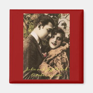 Romantischer Vintage-Foto-Magnet für Paare Magnet