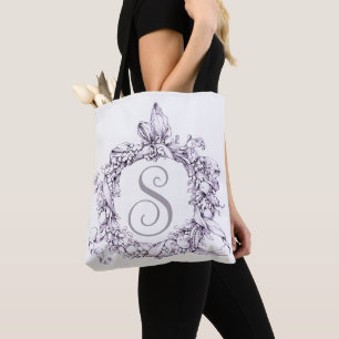 Romantischer, vintage Kranz personalisiert  Tasche