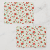 Romantischer Vintage-Rosen-Garten  Platzkarte (Vorne/Hinten)