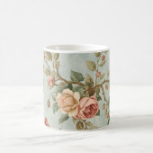 Romantischer Vintage-Rosengarten Kaffeetasse (Mittel)